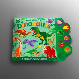 Fun Dinosaur Board Book for Toddlers - Curiosity-Sparking Preschooler Learning Item with 6 Realistic Dinosaur Sounds, Vibrant Illustrations, Interactive Reading Material