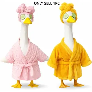 Christmas Tree Porch Goose Costume with Holiday Hat and Shawl, Party Decoration, and Colors, Durable Polyester Decoration