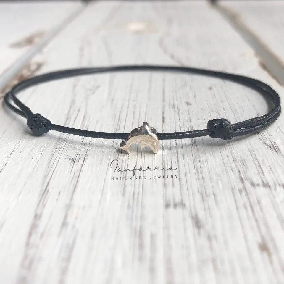 Dolphin Anklet Bracelet Sterling Silver