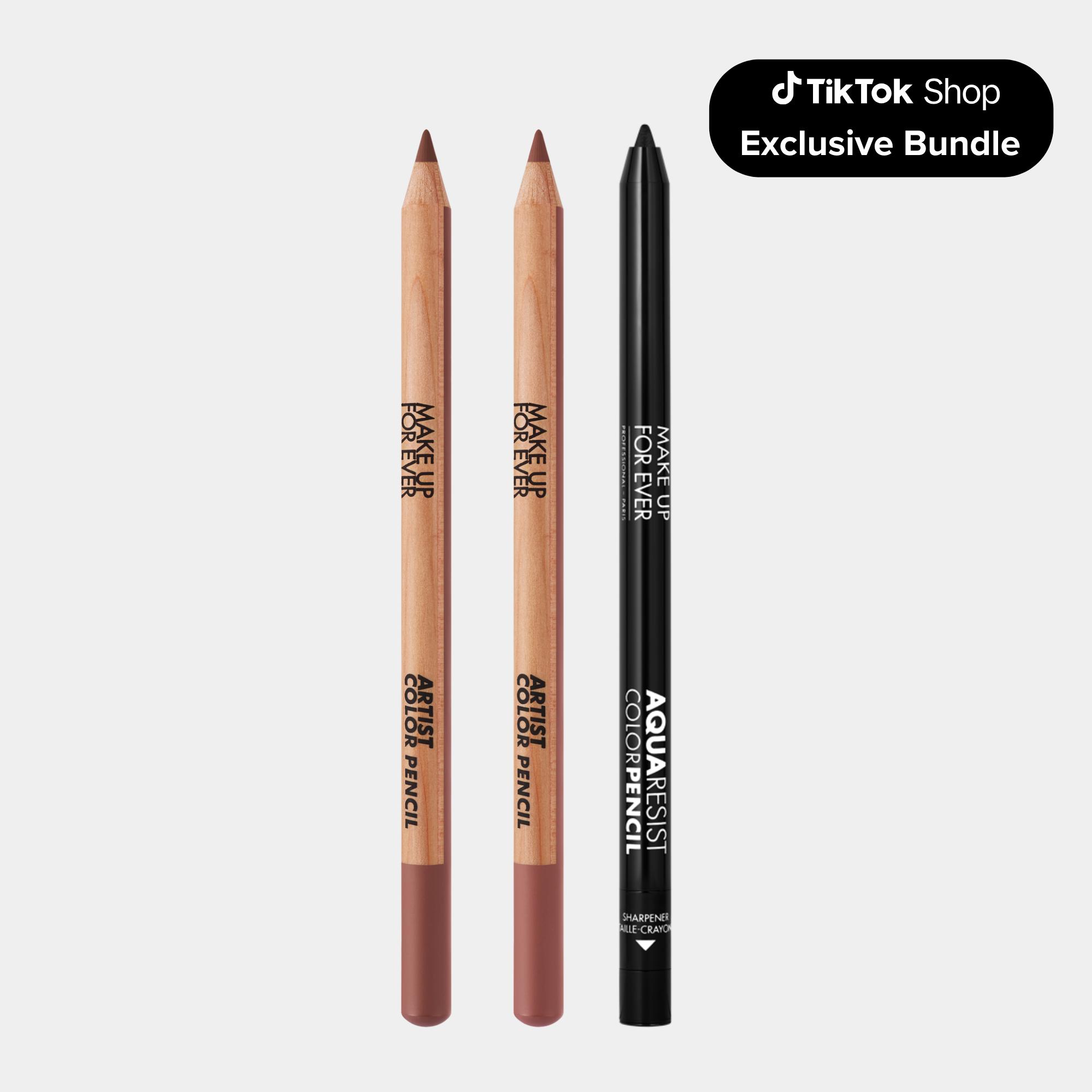 The Viral Liner Set - Artist Color Pencil and Aqua Resist Color Pencil - The Perfect Nude Lip Liners - Make Up For Ever