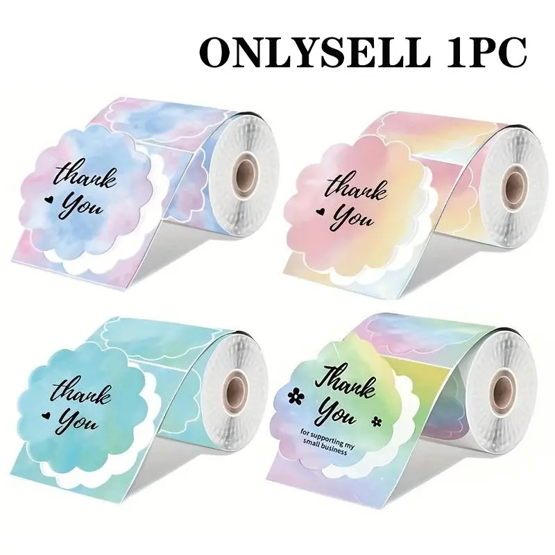 Phomemo M Series Label Maker Thermal Labels, Thermal Printing Labels, Roll Labels, 1.96"x1.96" Compact Size Ombre Stickers, Easy Peel & Stick, for Home, Office, Gift Tags, Product Labeling