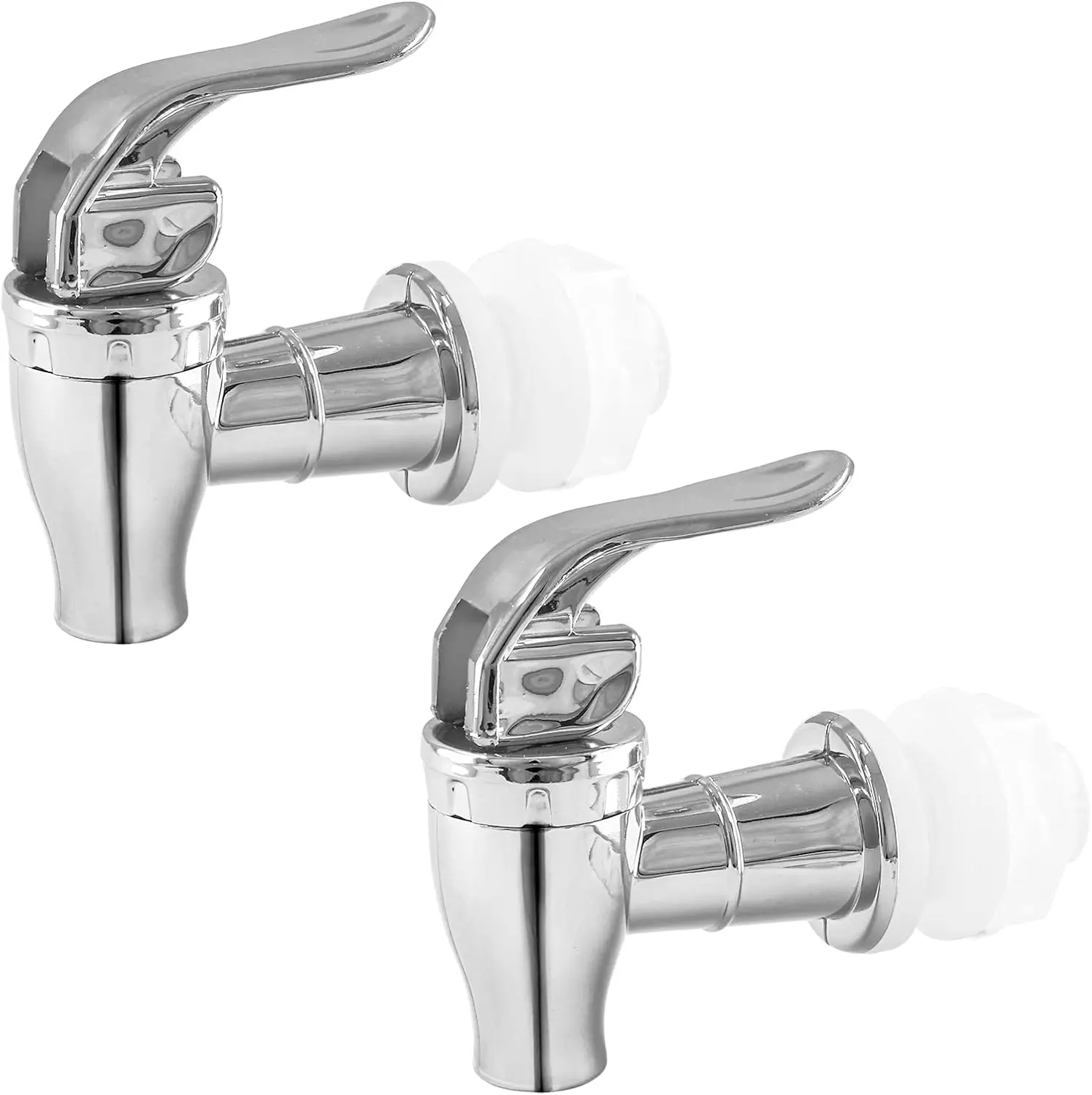 2 Pcs Replacement Spigot for Beverage Dispenser, Silver Push Style Beverage Dispenser Carafe Spigot Water Dispenser Replacement Spout Faucet
