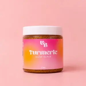 Turmeric Glow Scrub, Natural Exfoliating Face & Body Scrub for Brightening Skin Tone