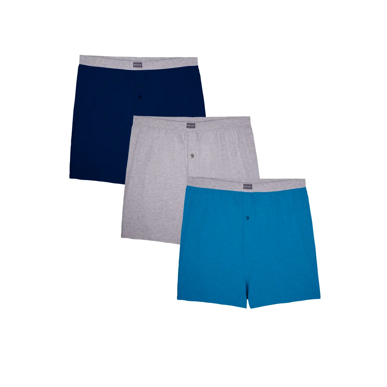 Fruit Of The Loom Mens Assorted Knit Boxers 3 Pack