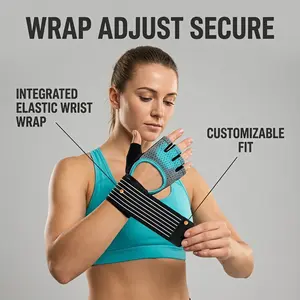 Gym Gloves – Wear-Resistant, Breathable, Non-Slip Half-Finger Gloves with Wrist Support for Fitness Training, Weightlifting, Pull-Ups, Dumbbells, Suitable for Men and Women