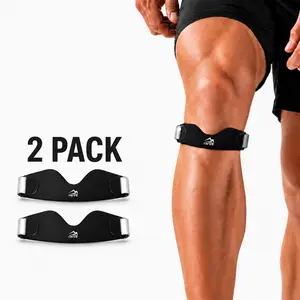 IWVE Patellar Tendon Support Strap 2 Pack , Knee Brace for Women & Men, Patella Bands for Pain Relief, Osgood Schlatter, Runner's Knee, Jumper's Knee, Running, Basketball, Hiking Sports Knee Sleeve