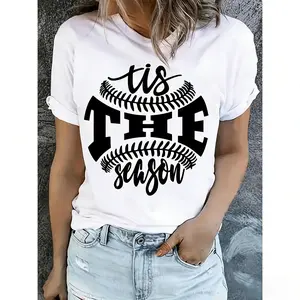 Tis The Season Baseball Graphic T-Shirt| Baseball Fan Cotton Tee