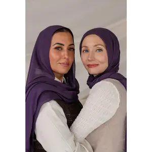 VELA Pretty Plum Solid Modal Hijab