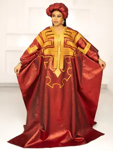 DYNASTY EMBROIDERED BROCADE ( ORANGE RED)