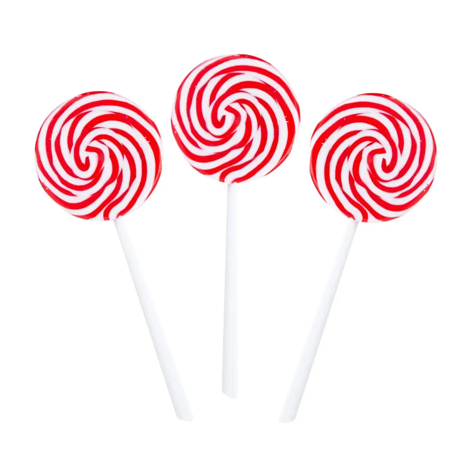 Jumbo Red & White Swirl Lollipops - 6 Pc. Jumbo Red & White Swirl Lollipops - 6 Pc.