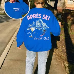 Apres Ski Sweatshirt Apres Ski Club Apres Ski Bachelorette Sweatshirt Apres Ski Sweater Colorado Hoodie Aspen Sweatshirt Ski Trip Sweatshirt both side