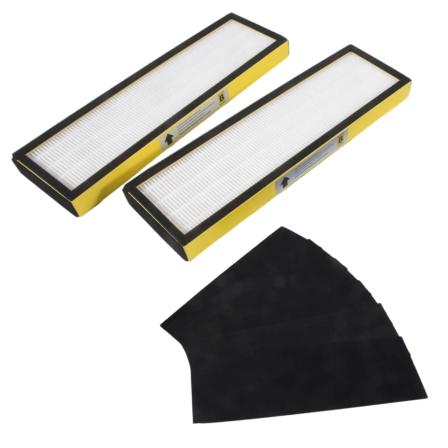 FLT4825 Replacement Filter for Germ Guardian Air Purifier, for AC4825 AC4850, 2 True HEPA + 8 Carbon Filters