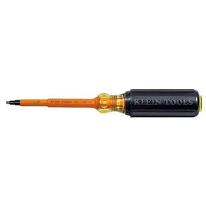 Klein Tools 662-4-INS Insulated Screwdriver, #2 Square, 4'' Shank