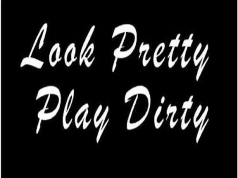White Vinyl Decal Look Pretty Play Dirty Truck mud Country Girl Fun Sticker, Die Cut Decal Bumper Sticker for Windows, Cars, Trucks, Laptops, Etc.