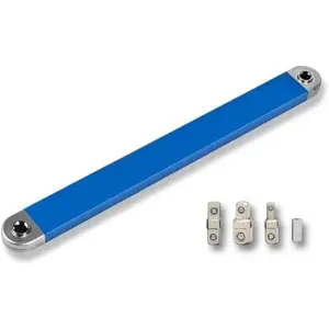 Offset Extension Wrench, Impact Ready Set with 1/2", 1/4", and 3/8" Square Drive Adapters and 1/4" Drill Adapters, Designed for Hard to Reach Areas