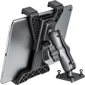 Heavy Duty Drill Base Tablet Holder Car Mount Dashboard for iPad/iPad mini Samsung Galaxy (All 7" - 11.5") Tablets, ipad Mount for Desks,Cars, Great for Wall, Truck, Commercial Vehicles Dash