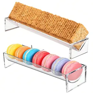 Transparent Acrylic Rectangular Plate, Ideal for Serving Cookies Desserts Fruits Cheese, European Style Food Display Rack, Kitchen Restaurant Storage