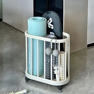 Home Storage Basket Organizer for Yoga Mats, Sports Equipment, Basketball, Fitness Gear, Bathroom Laundry Baskets, Shelf Baskets