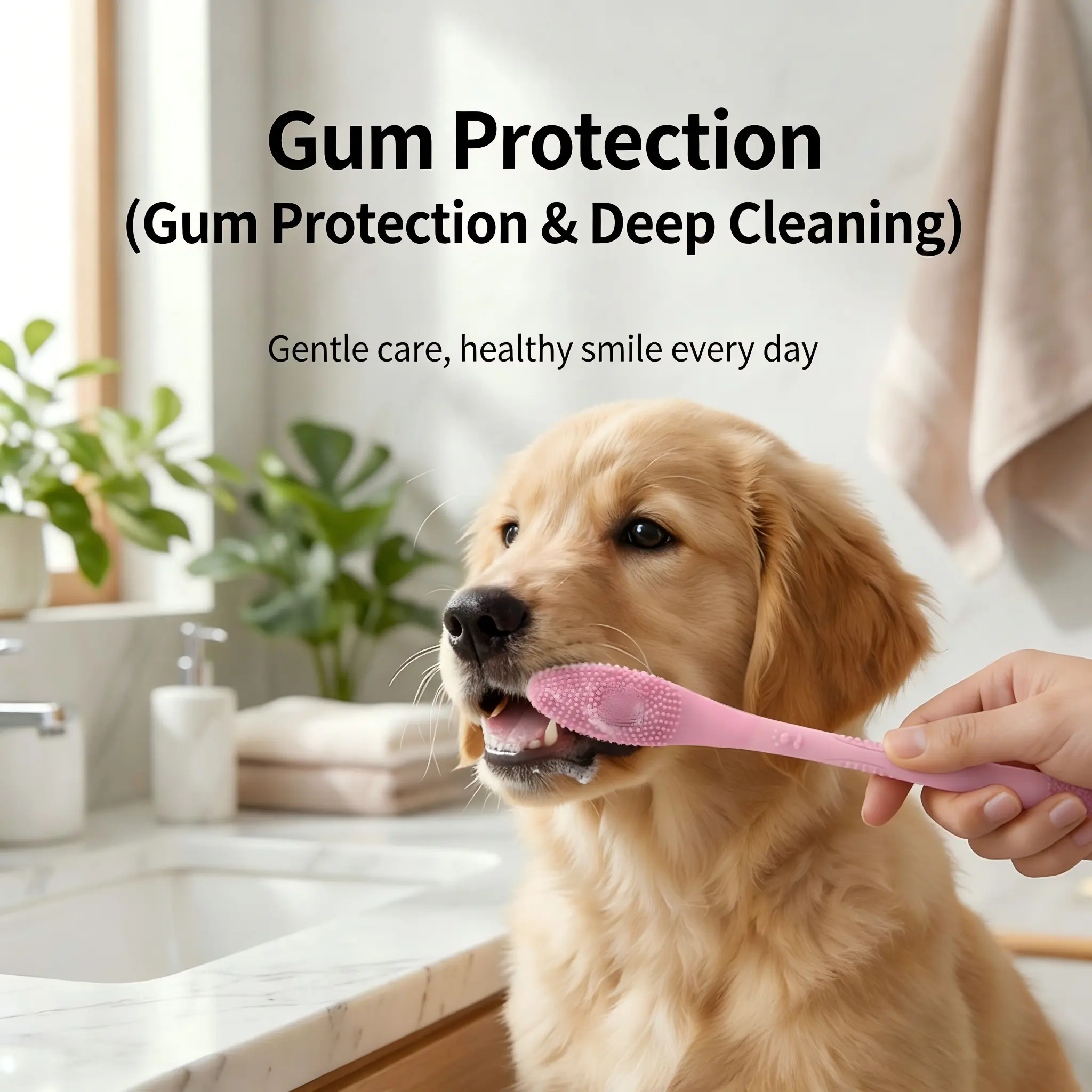 1 Count Soft Silicone Pet Toothbrush, Gentle Brush Cleans Teeth And Oral Cavity Of Pets