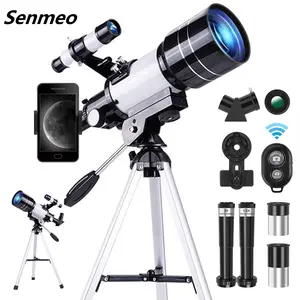 Senmeo Astronomical Telescope Set for Adults & Kids, 70mm Aperture Refractor Telescope for Beginners, 15X-150X Portable Travel Telescope with Phone Adapter & Remote