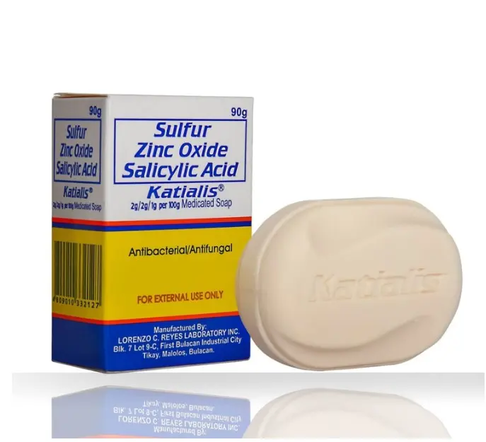 KATIALIS SOAP Sulfur Zinc Oxide Salicylic Acid Anti Fungal Anti Bacterial Soap 90 grams KATIALIS SOAP Sulfur Zinc Oxide Salicylic Acid Anti Fungal Anti Bacterial Soap 90 grams