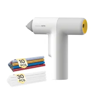 HOTO Electric Hot Glue Gun - 30s Preheat, Wireless/Wired Dual Mode, Anti-Drip for Home & Craft Projects Cordless