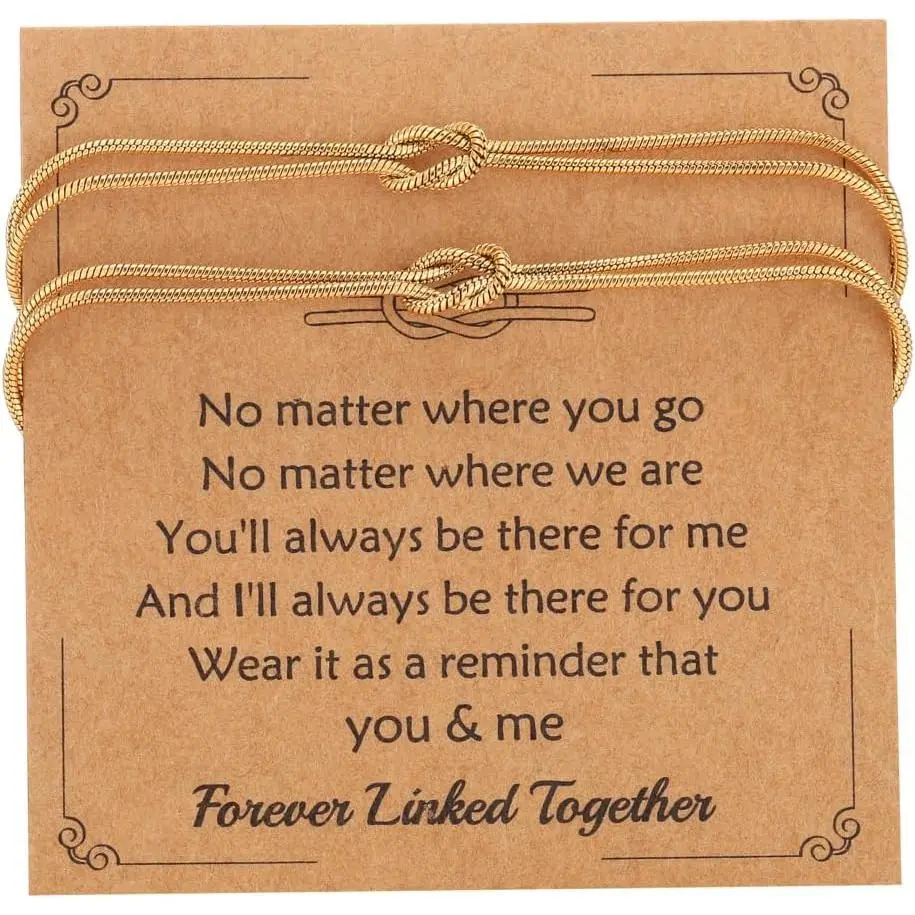 Knot Matching Bracelets for Couples Mother/Father Daughter Bracelets Dainty Forever Infinity Matching Bracelets for bf and gf