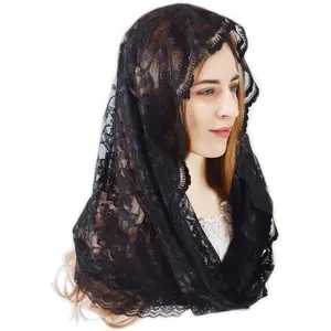 Infinity Chapel Veil Floral Latin Mass Head Covering Lace Scarf Mantilla Veils for Church
