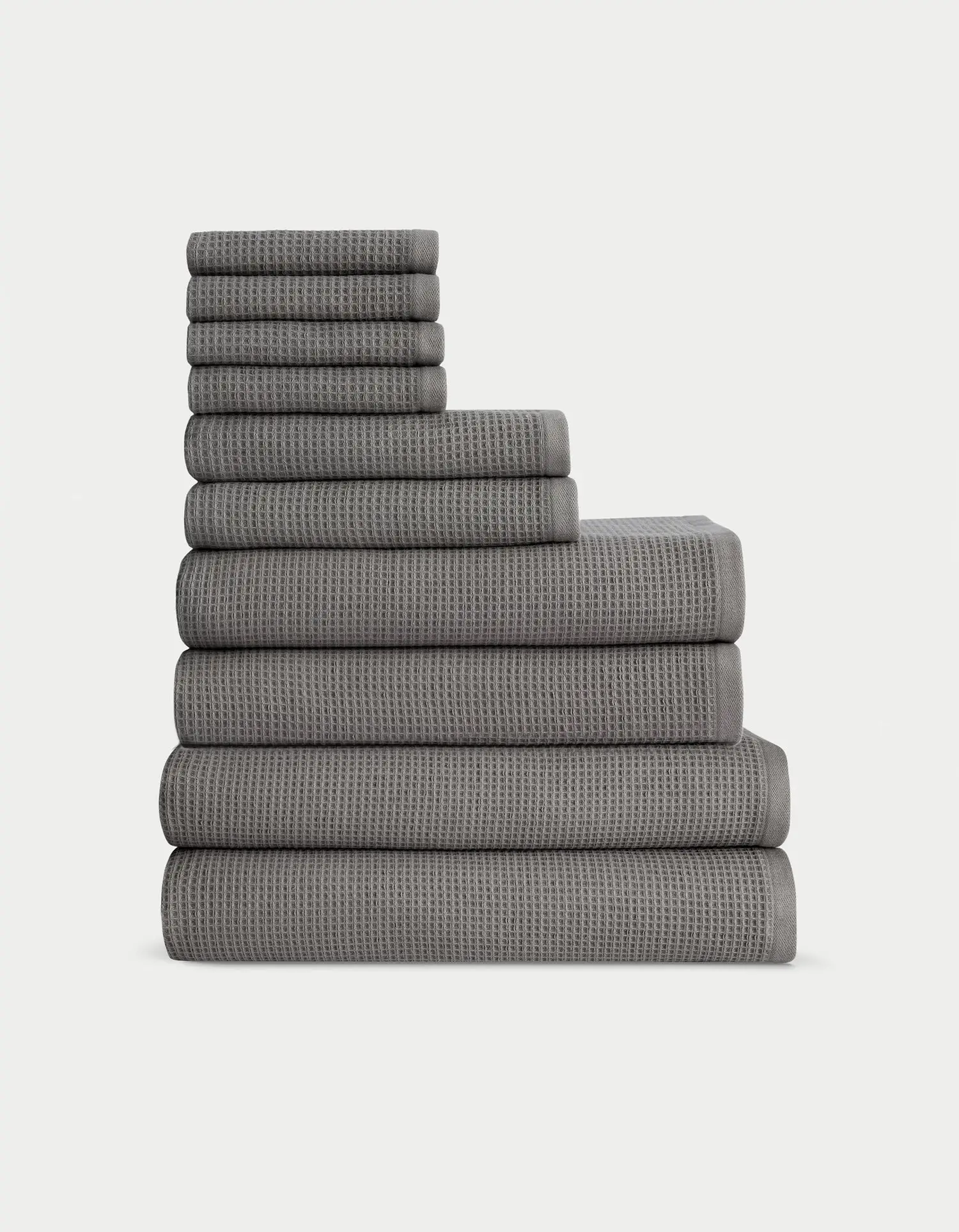 Cozy Earth Complete Waffle Bath Bundle | Dual-Sided Bamboo Viscose & Cotton Luxury Towel Collection
