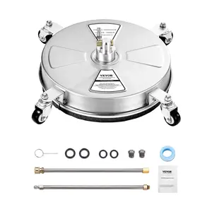 VEVOR 16.5" Pressure Washer Surface Cleaner 4 Wheels Stainless Steel 4000 Max PSI