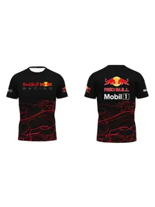 Red Bull Formula 1 team 3D printed men's and women's fashionable outdoor fitness short sleeved T-shirt top summer racing cycling sports T-shirt