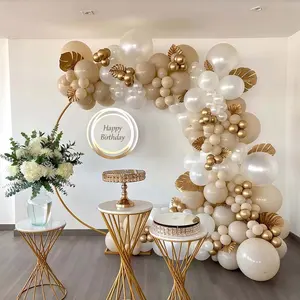 95pcs Boho Pearlized Latex Balloons Set, Party Decor for Birthday, Shower, Wedding, Holiday Celebrations, Round Shape