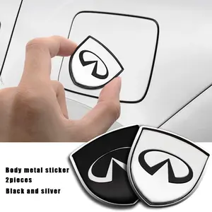 3D Metal Shield Emblem Decal Car Sticker, Fits Infiniti Q50 Q60 Q70 Qx50 Qx55 Qx60 Qx80, Automotive Accessories, Glossy Finish, Durable Decal