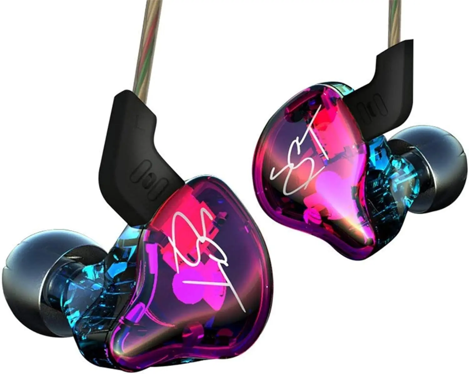 KZ Keephifi ZST Wired IEM Earphones - Hybrid DD & BA HiFi Audio Earbuds with 3.5mm Jack, Detachable Cable, Silicone Eartips, Noise Reduction, Manufacturer Warranty (Non-Water Resistant) for Gaming, Phones, Tablets (Purple)