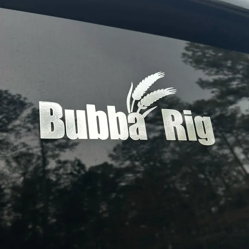 Bubba Rig Decal - Premium Quality Car Sticker with Wheat Design for Vehicle Decoration