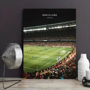 1 piece/set frameless canvas print poster, Unframed art print, Modern home decor, classic realistic art, football field Barcelona, perfect gift for sports lovers, ideal gift for home spaces, wall decor