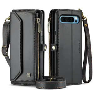Fashion Cellphone Case, Protective Wallet Phone Case with Zipper and Card, Flip Folio Book Protector Cover for Google Pixel 9/Pixel 9Pro/Pixel 9Pro XL/Pixel 8/Pixel 8Pro/Pixel 7A, Casing, Accessories, Protection