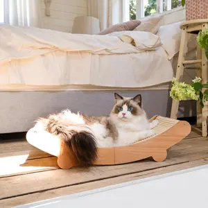 Sisal Cat Scratcher Bed and Hammock for Indoor Large Cats Ideal for Scratching Wooden Cat Furniture Standard Edition