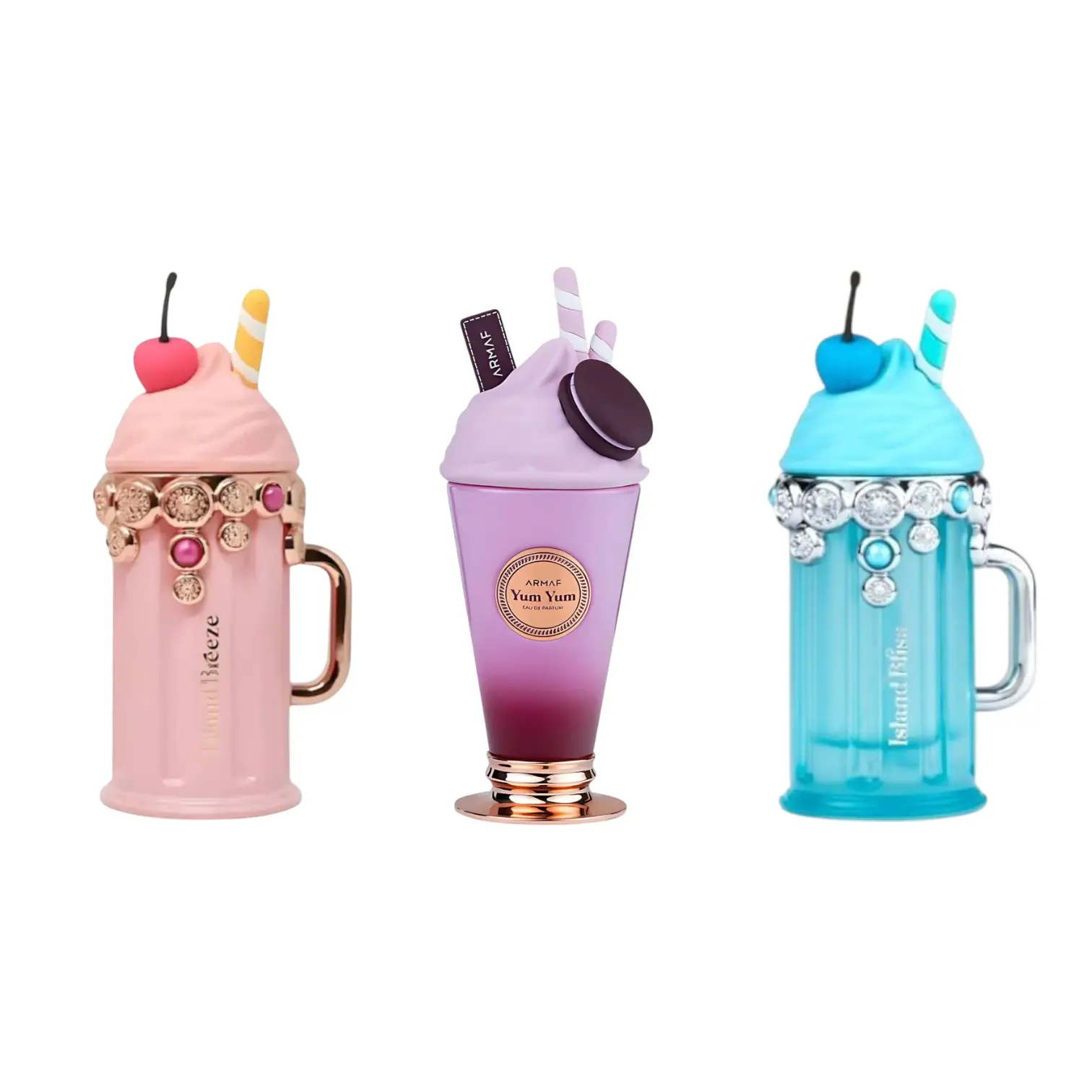 Oudlash Bundle | Armaf Delights | Island Breeze + Island Bliss + Yum Yum | Women's Fragrance | 100 ML | Eau De Parfum | Peach - Wild Berries & Rose