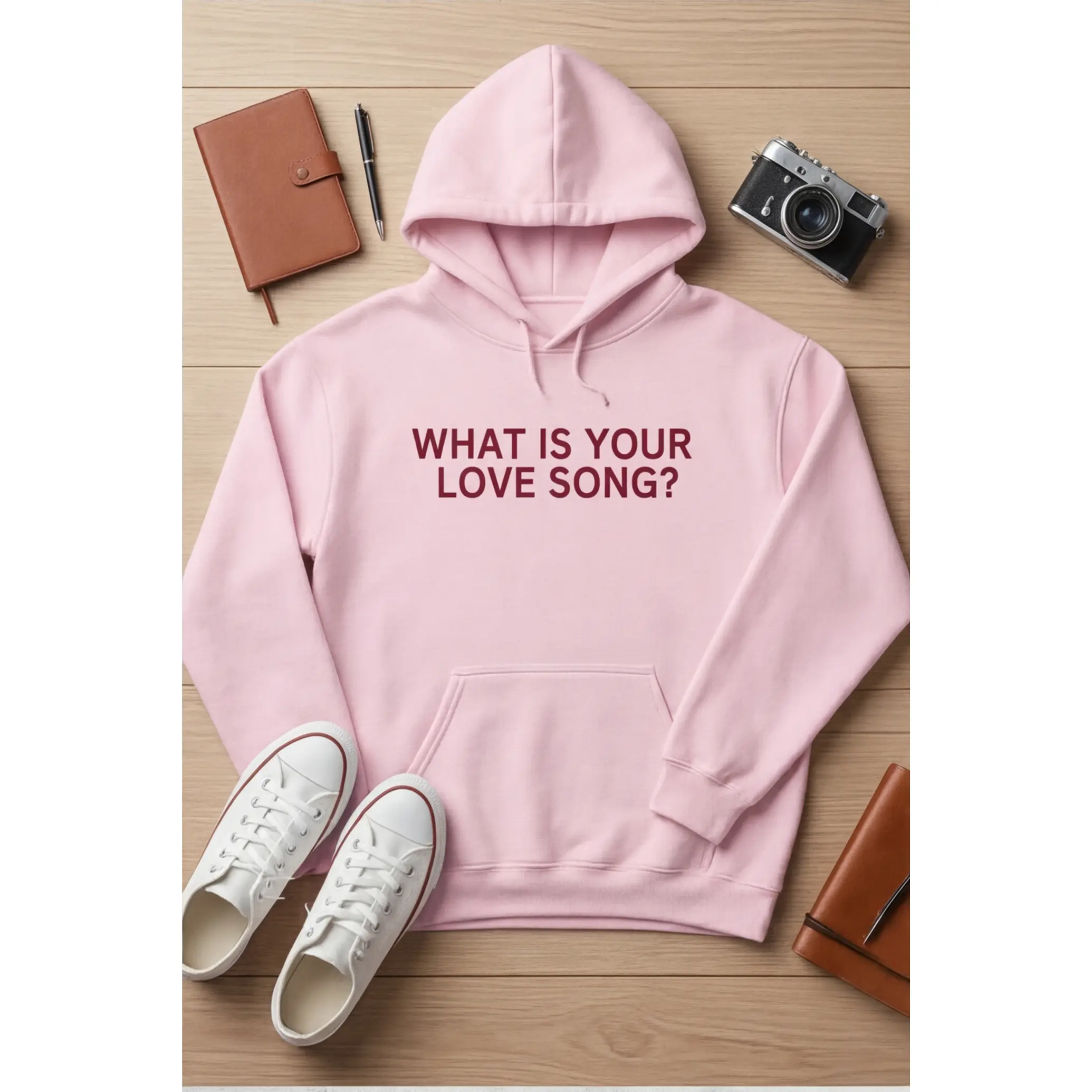 WHAT IS YOUR LOVE SONG? フーディー M Embroided] What Is Your Love Song Embroidered Hoodie, Kpop Fan
