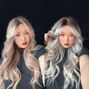 JBEXTENSION 26 Inches Long Body Wave Wig with Bangs Women Fashion MANDA