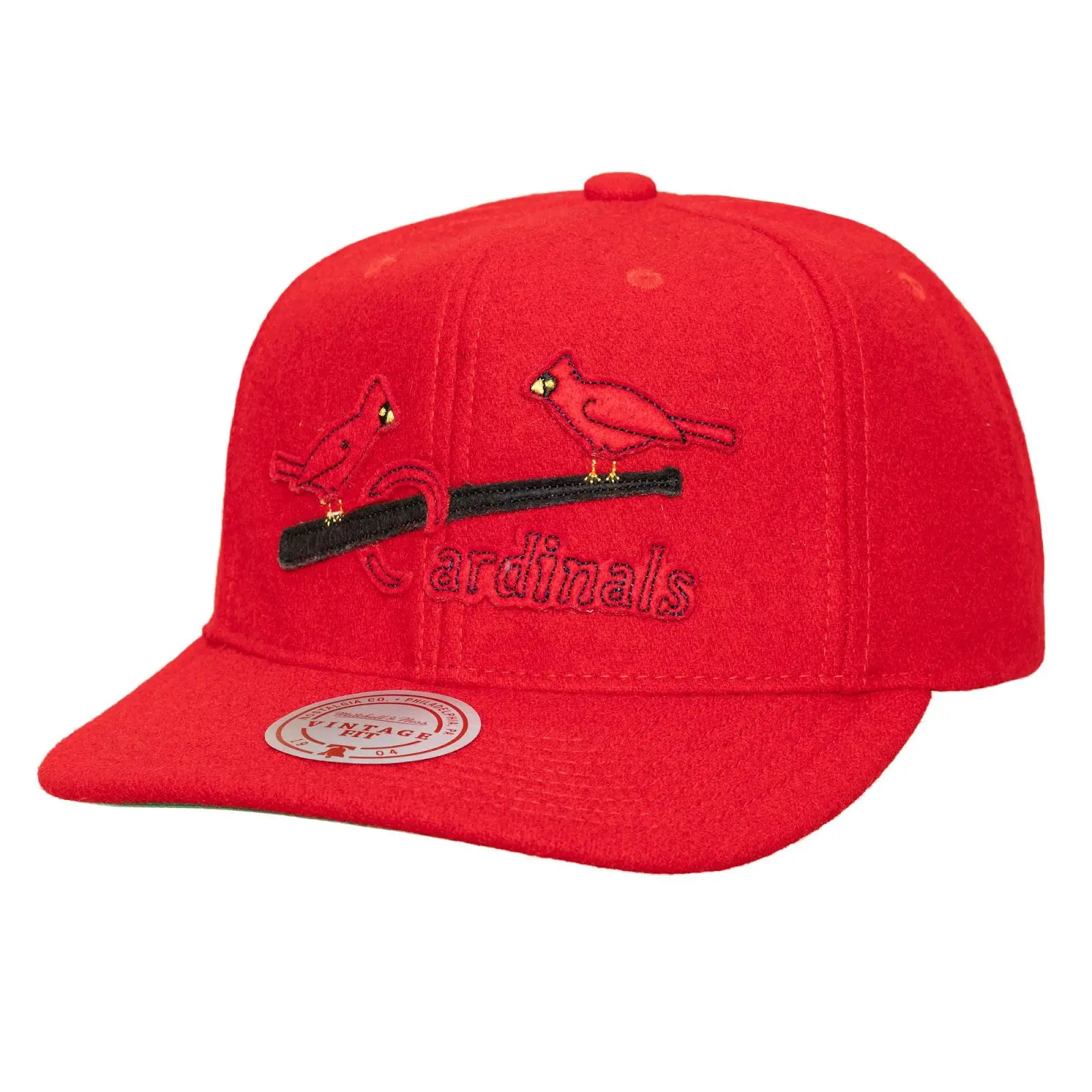 St. Louis Cardinals Retro Roots Melton Cooperstown Unisex Baseball Cap, One Size Fits Most, Mitchell & Ness