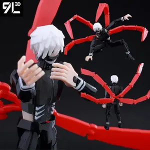 9L3D Lucky 13 Dummy 13 T13 Rage Articulated Figure White Hair Red Eyes Extreme Combat Pose Toy Christmas gifts for boys