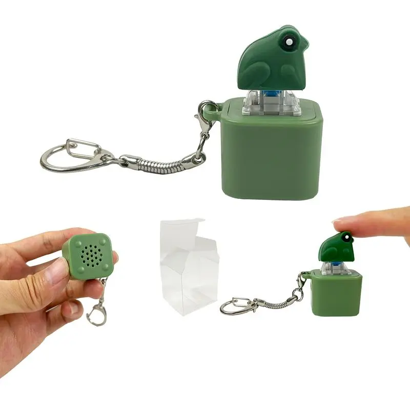 Duck Quacking,Frog Croaking Keychain,lizard,Coquí Realistic SoundFidget Toy , Durable ABS Build for Kids &Adults Stress Relief &FOCUS