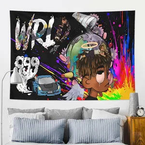 1pc color hip-hop rap mural tapestry, Vibrant Artwork, used for interesting anime rap on walls, Anime Influence, decorative item design wall cloth, suitable for rooms, dormitories, wall hanging tapestry, wall tapestries, Lively Atmosphere, Decoration