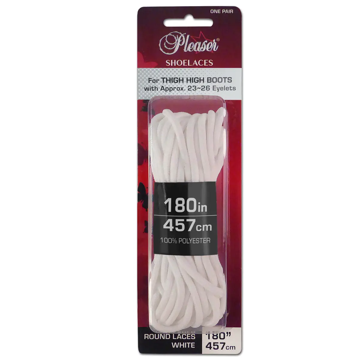 Round Secure Lace-Up Footwear Laces - Compatible with Thigh-High and Crotch Boot Styles, Footwear Lace
