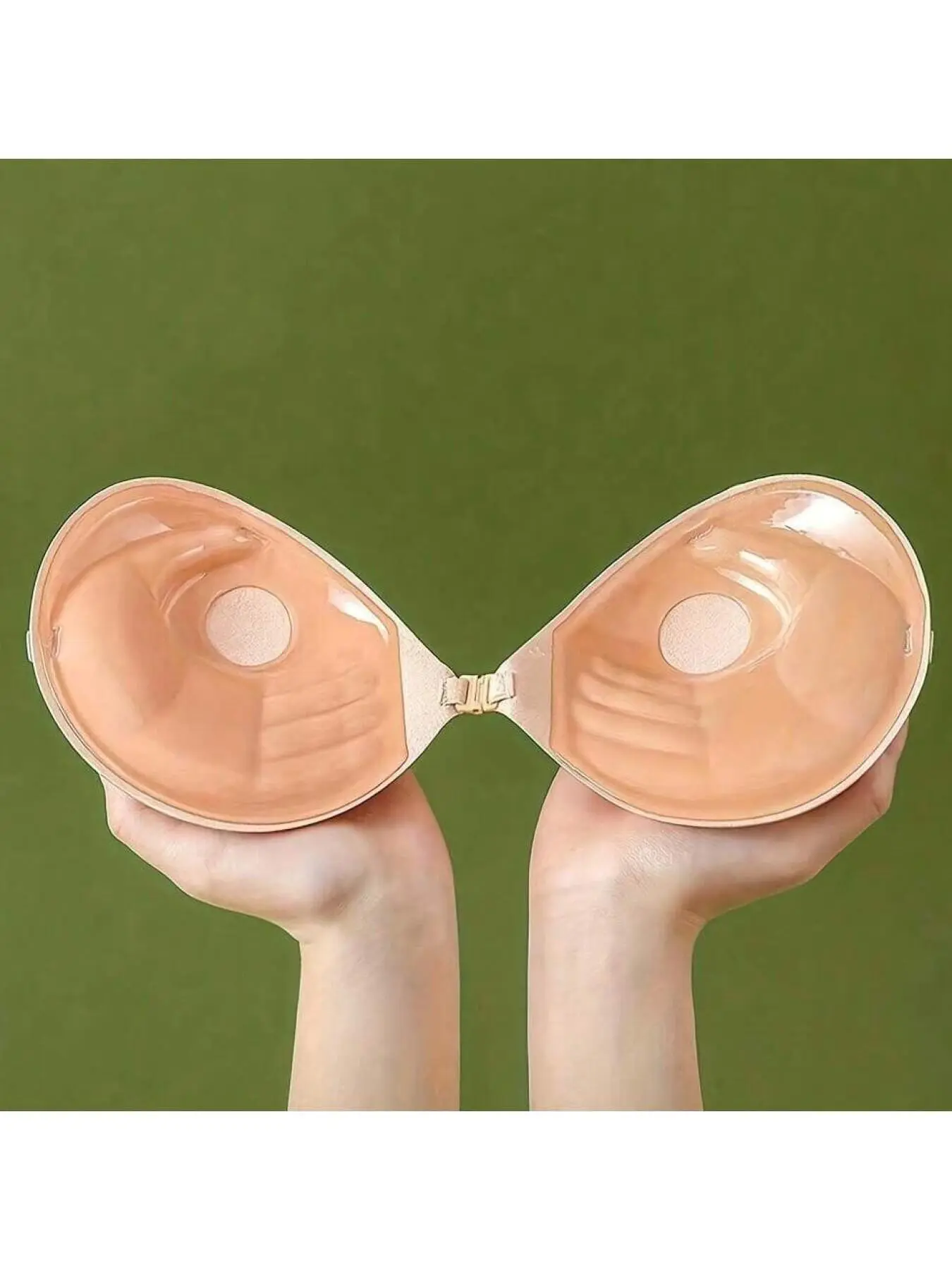 1 piece of thickened palm-shaped invisible breast lift adhesive, Adhesive v bras, seamless, anti-slip, nipple-covering, suitable for small-breasted women, enhances cleavage, comfortable, reusable, opaque, women's fashion accessory, bra accessory