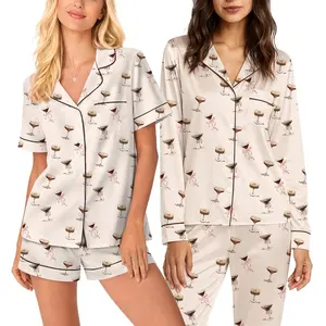 Espresso Martini Pajamas Coffee Lover Pajama Set Cocktail Sleepwear Drink Print PJs Cute Women PJs Set Holiday Funny Drink Pajamas Gift #pajamas