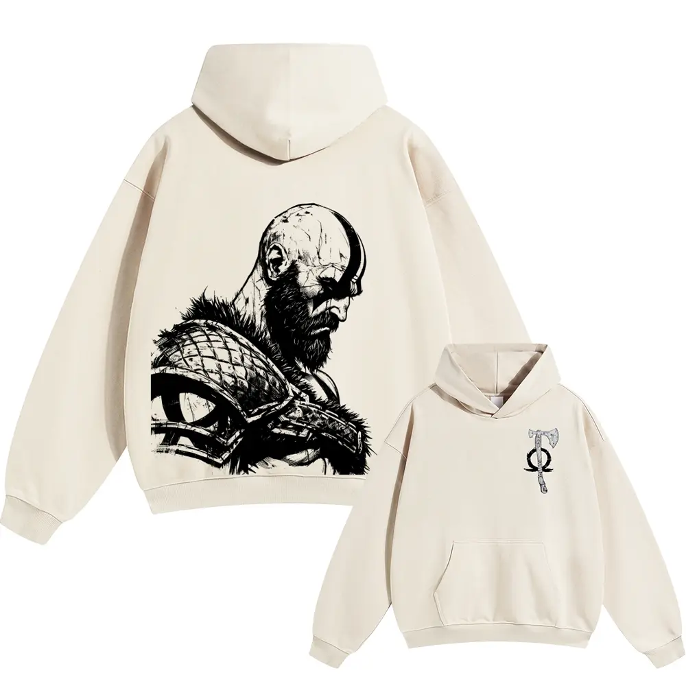 kratos Unisex FallFreshness outfits men streetwear 80s 90s graphic tees cotton Anime funny 300G Hoodies men gifts