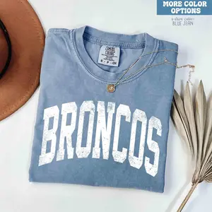 Broncos Comfort Colors T-Shirt, Retro Broncos Tee, Vintage Football Shirt, Game Day Outfit, Unisex, Fan Gift Tee, Trending